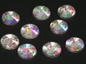 Kryształki Akrylowe Szlifowane Lodowe Rivoli Crystal Silver Ab 14mm 1szt