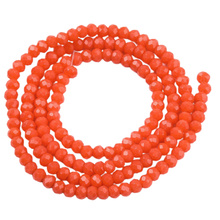 Koraliki Fasetowane Kryształki Szklane Rondelle Orange 2.7x1.5mm