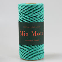 Mia Mote™ Petit Line OUTLET CUT Sznurek pleciony bawełniany 2mm Malachite Green