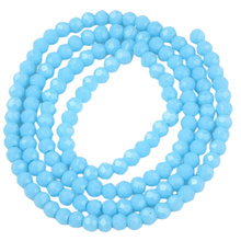 Koraliki Fasetowane Kryształki Szklane Rondelle Lazurowy 2.7x1.5mm