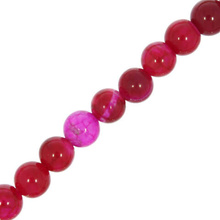Agat Magenta Kamień Jubilerski gładki kula 6mm
