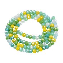 Koraliki Fasetowane Kryształki Szklane Rondelle Tropikalna Perła 3x2mm