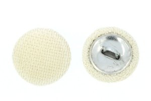 Guziki Tapicerskie Oblekane Obciągane Welur Flok AVILA A1 Kremowy 22mm R36 10szt