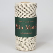 Mia Mote™ Petit Line Sznurek pleciony bawełniany 2mm Light Moonstone