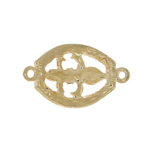 Łącznik przekładka do bransoletek naszyjnika z cyrkoniami harcerz czarny 33x20mm