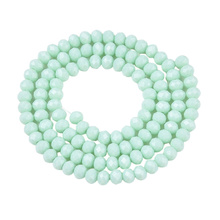 Koraliki Fasetowane Kryształki Szklane Rondelle Miętowy 3.8x3mm
