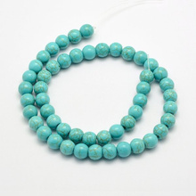 Kamień Jubilerski Turkus Niebieski Kula 4mm