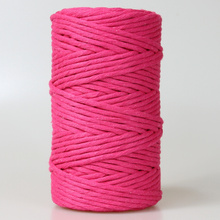 Mia Mote™ Classic Line Sznurek bawełniany skręcany do makramy 5mm radiant orchid