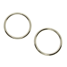 Kółko metalowe kaletnicza otwierane do torebki na zawieszki do rękodzieła srebrny oksydowany 40mm