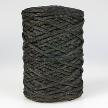 Mia Mote™ ByBag Line Lurex Sznurek Poliestrowy płaski bez rdzenia Czarny ze Złotą nitką 5mm