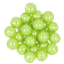 Koraliki Szklane Perła Perełki Kula Kuleczki Kuleczka zielony jaskrawy 14mm