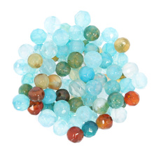 Agat Bluish Kamień Jubilerski Fasetowany kula 4mm