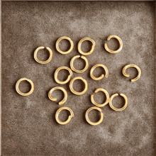 Kółka Kółeczka Ogniwka Otwarte Stal Chirurgiczna złote 18K 5x0.8mm