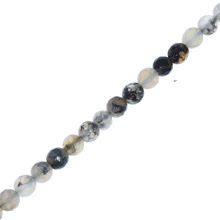 Agat Smoczy Slate Gray Kamień Jubilerski Fasetowany kula 6mm