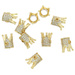 Przekładka Korona gold z cyrkonia 12x10mm