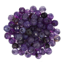 Agat Dark Slate Blue Kamień Jubilerski Fasetowany kula 4mm