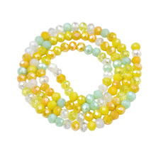 Koraliki Fasetowane Kryształki Szklane Rondelle Słoneczna Perła 3x2mm