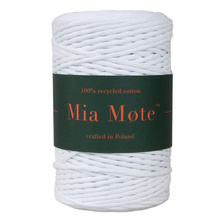 Mia Mote™ Classic Line Sznurek bawełniany skręcany do makramy 3mm chalk