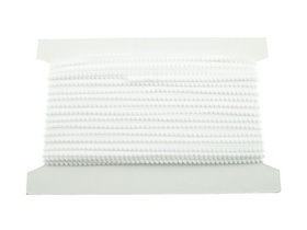 Taśma tasiemka dekoracyjna z pomponami biały 9mm 25m