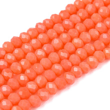 Koraliki Fasetowane Kryształki Szklane Rondelle Mango 2.7x1.5mm