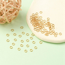 Kółka Kółeczka Ogniwka Otwarte Stal Chirurgiczna złote 18K 4x0.7mm