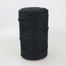 Mia Mote™ Classic Line Sznurek bawełniany skręcany do makramy 5mm shungite