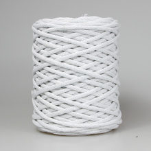 Mia Mote™ / Lush Line / Sznurek Bawełniany pleciony / Do Makramy / +5mm / Grey White