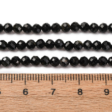 Turmalin Czarny - kamień ochrony i stabilizacji - Kula Fasetowany Koraliki 4mm