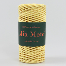Mia Mote™ Petit Line Sznurek pleciony bawełniany 2mm Yellow Calcite