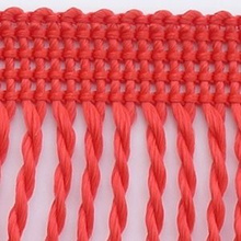 Frędzle Chwosty Na Taśmie Skręcane Czerwony 60mm 25m