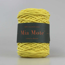 Mia Mote™ Thinny Line sznurek bawełniany 3mm yellow calcite