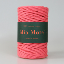 Mia Mote™ Classic Line Sznurek bawełniany skręcany do makramy 2mm Watermelon Crystal