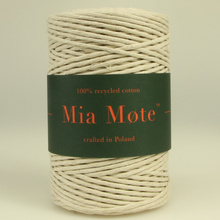 Sznurek bawełniany skręcany do makramy eco moonstone 3mm