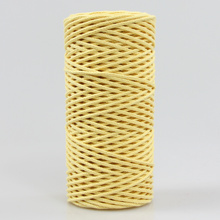 Mia Mote™ Petit Line Sznurek pleciony bawełniany 2mm Yellow Calcite