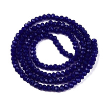 Koraliki Fasetowane Kryształki Szklane Rondelle Kobaltowy 2.7x1.5mm