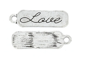 Zawieszka z przesłaniem Grawerka Love 26x9mm