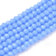 Koraliki Fasetowane Kryształki Szklane Rondelle Cornflower 2.7x1.5mm