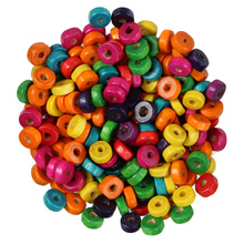 Koraliki Drewniane Drewno krążki mix 8x3mm