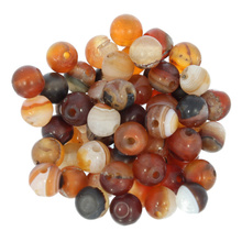 Agat Frosted Rusty Kamień Jubilerski gładki kula 6mm