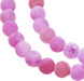 Agat Ognisty Frosted Magenta Kamień Jubilerski gładki kula 6mm