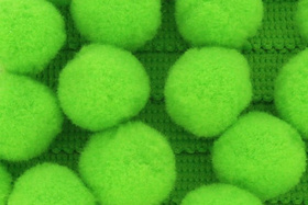 Taśma dekoracyjna gładka z pomponami Pompony Limonka 40mm 10m