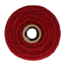 Mia Mote™ Classic Line Sznurek bawełniany skręcany do makramy 5mm ruby