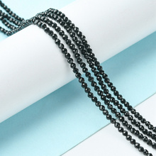 Turmalin Czarny - kamień ochrony i stabilizacji - Kula Fasetowany Koraliki 2mm