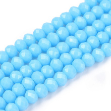 Koraliki Fasetowane Kryształki Szklane Rondelle Lazurowy 3.8x3mm