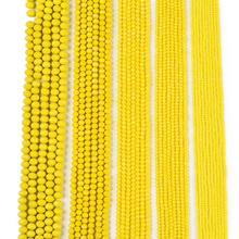 Koraliki Fasetowane Kryształki Szklane Rondelle Żółty 2.7x1.5mm