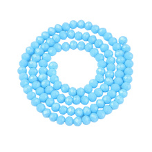 Koraliki Fasetowane Kryształki Szklane Rondelle Lazurowy 3.8x3mm