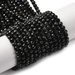 Turmalin Czarny - kamień ochrony i stabilizacji - Kula Fasetowany Koraliki 4mm