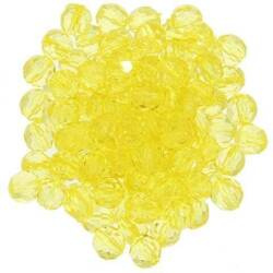 Kryształki Szlifowane Fasetowane Koraliki Akrylowe cytrynowy 10mm
