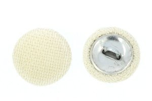 Guziki Tapicerskie Oblekane Obciągane Welur Flok AVILA A1 Kremowy 18mm R28 10szt