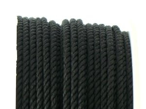 Sznurek Skręcany Czarny 2.2mm Szpulka 25m